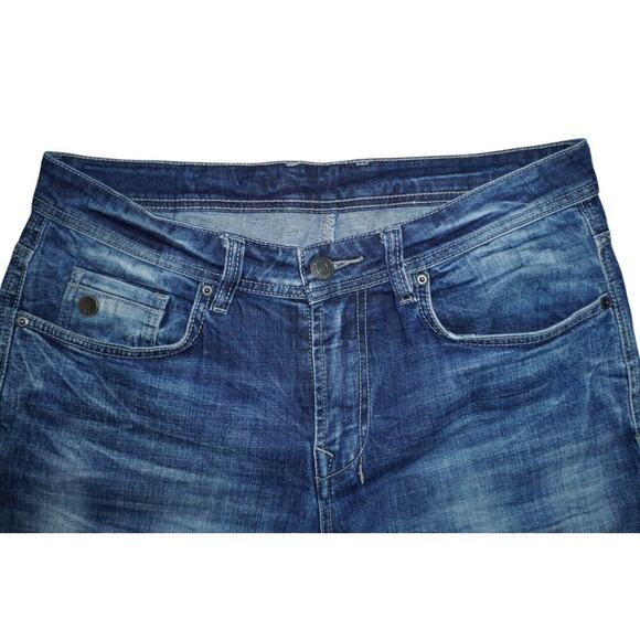 Buffalo David Bitton Men's Straight Leg Jeans – Medium, Distressed Look 34x29 - Picture 2 of 5